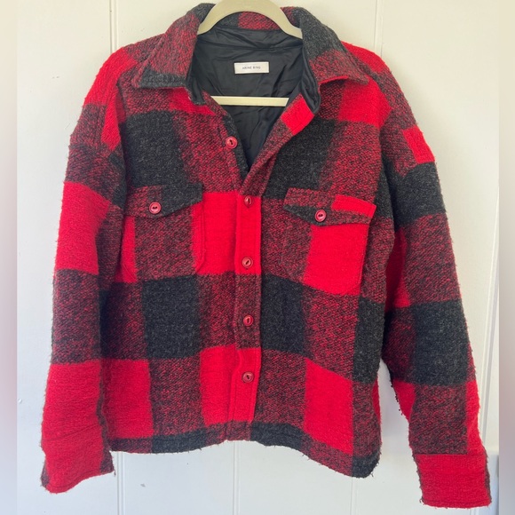 Anine Bing Bobbi Flannel Jacket - Classic Style - Size S - Picture 8 of 13